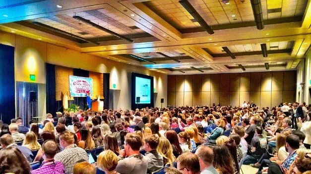 Cindy giving a presentation